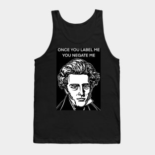 SOREN KIERKEGAARD quote .1 - ink portrait Tank Top